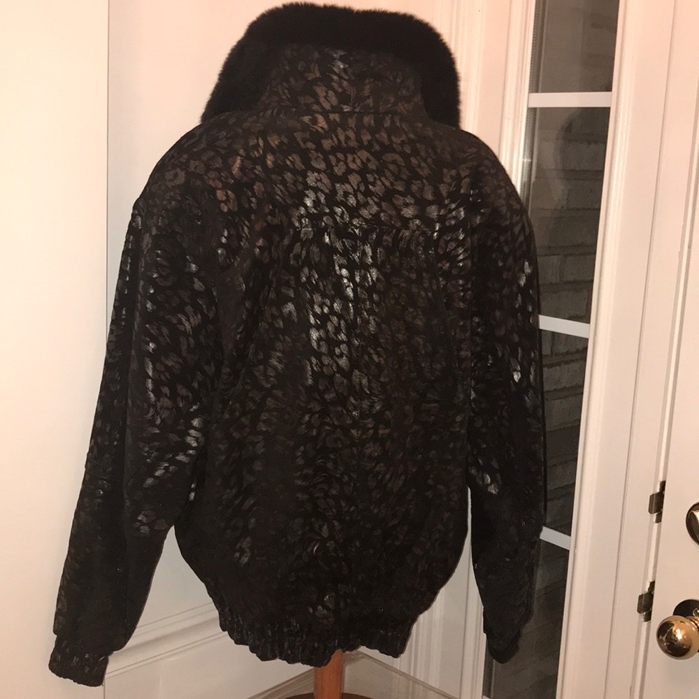 Leather Bomber Jacket - Picture 5 of 12